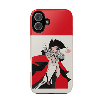 Crimson Masquerade Phone Case – Dramatic Grace & Bold Elegance