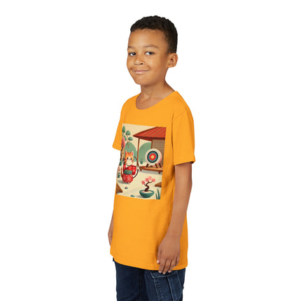 Archer Kitten in the Zen Garden Youth Short Sleeve Tee