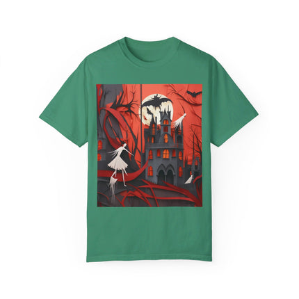Halloween Night Scene Unisex Garment-Dyed T-shirt