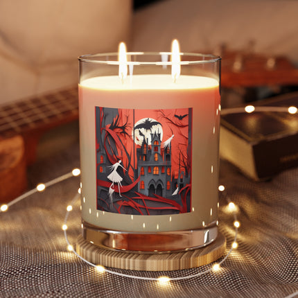 Halloween Night Scene Scented Candle - Full Glass, 11oz