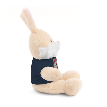 Whimsical Geisha Kitten in a Valentine Garden Stuffed Animals with Tee