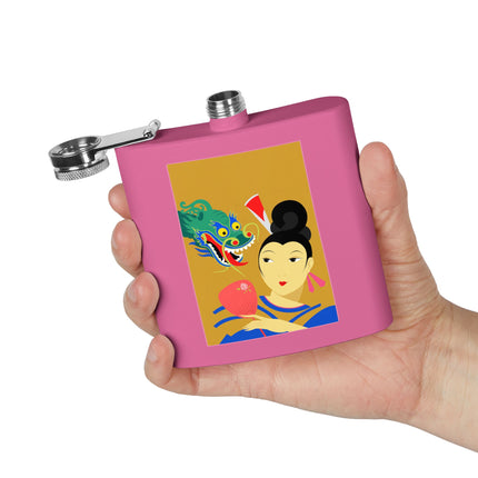 Dragon Fan Flask – Bold Chinese Fantasy & Elegant Strength