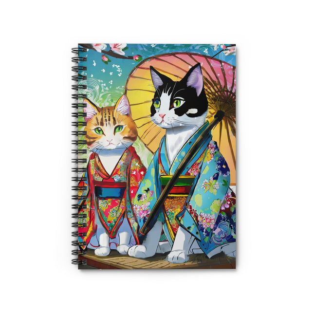 Kimono Kitties Spiral Notebook - Ruled Line
