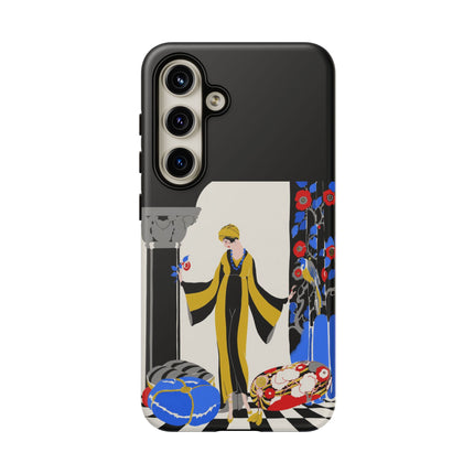 Art Deco Flapper in Yellow Robe Phone Case – Elegant Glamour & Exotic Charm