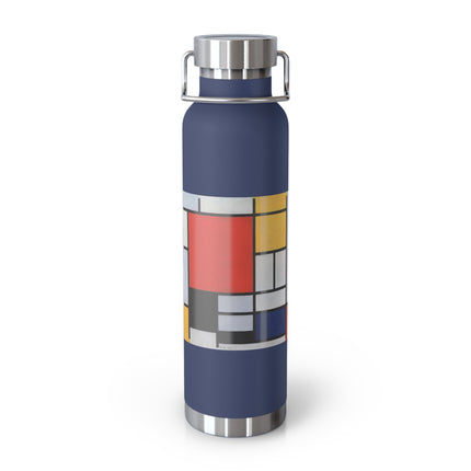 Composition with Red, Yellow, Blue, and Black by Piet Mondrian Copper Vacuum Insulated Bottle, 22oz