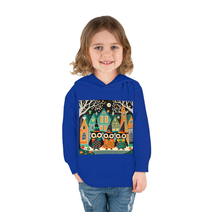 Night of the Trick-or-Treating Owlets Toddler Pullover Fleece Hoodie