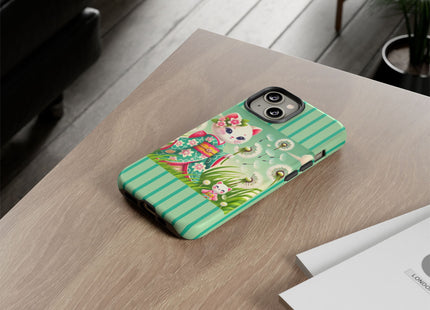 Geisha Kitten and the Dandelion Phone Cases