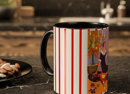 Art Deco Christmas Colorful Mugs (11oz, 15oz)