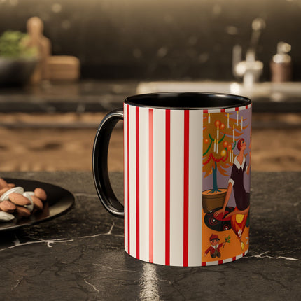 Art Deco Christmas Colorful Mugs (11oz, 15oz)