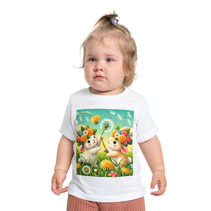 Springtime Bunny Friends Baby T-Shirt – Playful Moments in Bloom
