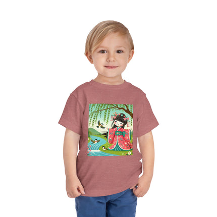 Sparrow Dance Geisha Fairy Toddler Short Sleeve Tee