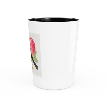 Blackbird with Roses by Anonymous Ceramic Shot Glass