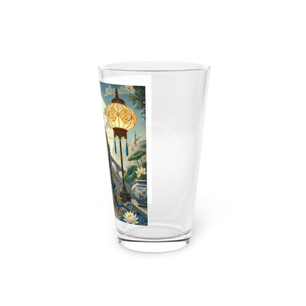 Moonlit Bridge Gentleman Pint Glass – Imperial Serenity & Moonlit Harmony