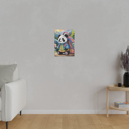 Baby Panda Matte Canvas, Stretched, 0.75"