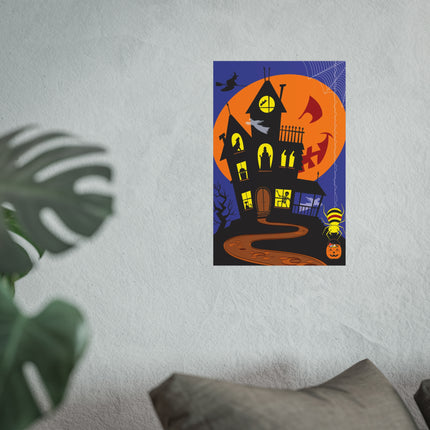 Halloween Night at the Haunted House Fine Art Posters