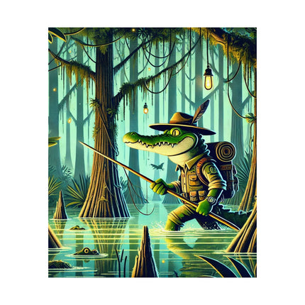 🐊🌿 Swamp Stalker Matte Vertical Poster – Mystery, Power & Primal Adventure