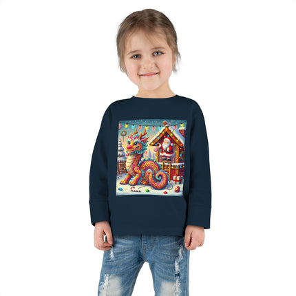 The Playful Dragon's Christmas Toddler Long Sleeve Tee