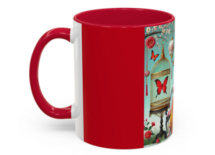 Reading in a Painted Garden Colorful Mugs (11oz, 15oz)