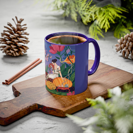 The Garden Of Quiet Reverie Colorful Mugs – Art Deco Botanical Serenity