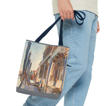 Gondola Moorings on the Grand Canal by John Singer Sargent Tote Bag (AOP)