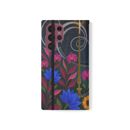 🌙🕯️ The Lady Of The Midnight Garden Flip Case – Art Deco Nocturne