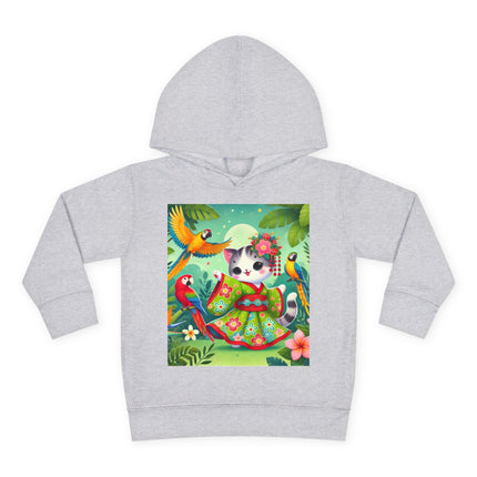 Parrot Dance of the Geisha Kitten Toddler Pullover Fleece Hoodie