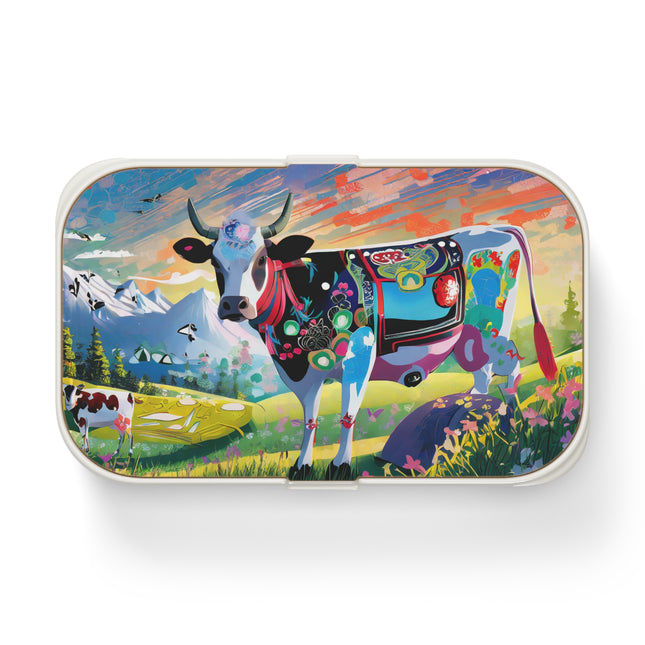 Cyber Glitch Cow Bento Lunch Box