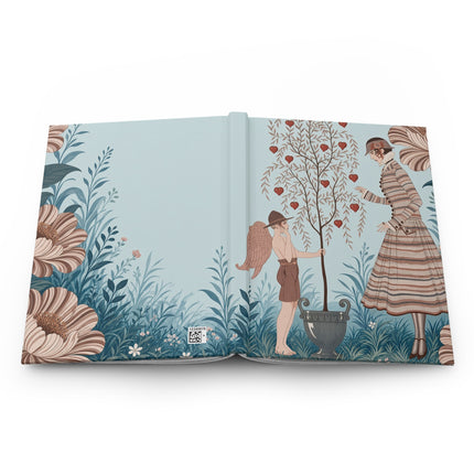 💘🌸 The Enchanted Heart Tree Garden Hardcover Journal – Art Deco Romantic Whimsy