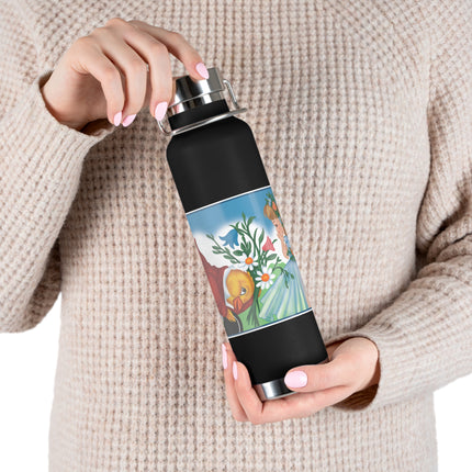 Fairy and Dapper Chick Copper Vacuum Insulated Bottle, 22 oz