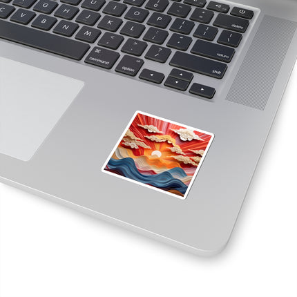Vibrant Sunrise Sky Kiss-Cut Stickers (4 Sizes)