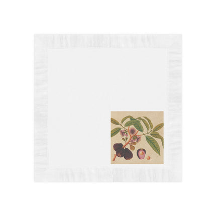 Album of watercolors of Asian fruits and flowers Pl.05 by Anonymous White Coined Napkins