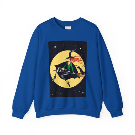 A Witch’s Moonlit Flight Unisex Heavy Blend™ Crewneck Sweatshirt