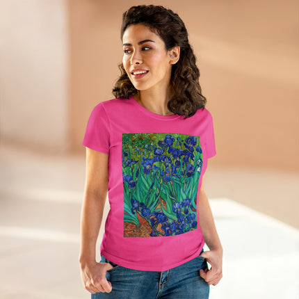 Irises by Van Gogh Women's Midweight Cotton Tee