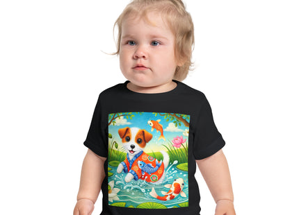 Koi Pond Puppy Baby Short Sleeve T-Shirt