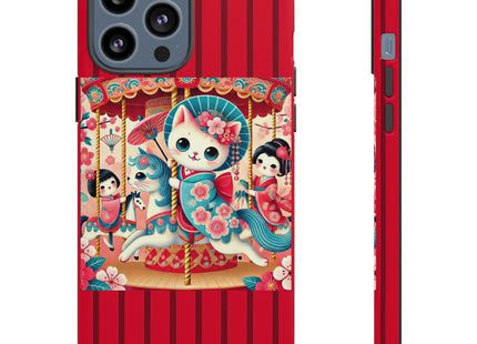 Geisha Kitten's Enchanted Carousel Phone Cases