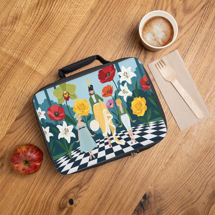 🌺👒 The Lady Of The Grand Flower Garden Lunch Bag – Art Deco Garden Whimsy