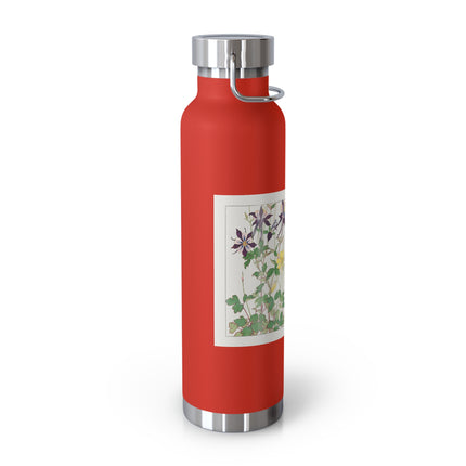 Aquilegia Flower by Tanigami Kônan Copper Vacuum Insulated Bottle, 22oz