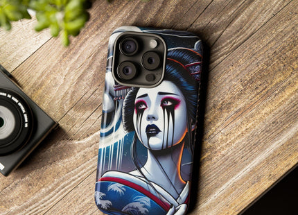 Geisha’s Black Ink Tears Phone Cases