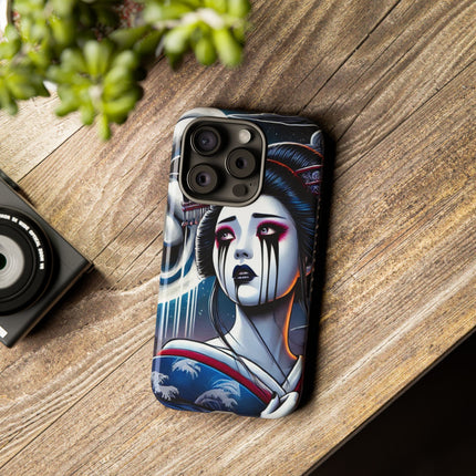 Geisha’s Black Ink Tears Phone Cases