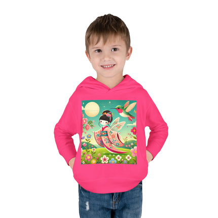 Geisha Fairy and the Hummingbird Blossom Toddler Pullover Fleece Hoodie