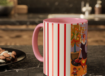 Art Deco Christmas Colorful Mugs (11oz, 15oz)