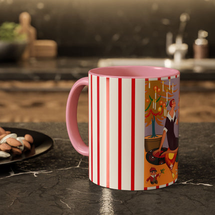 Art Deco Christmas Colorful Mugs (11oz, 15oz)