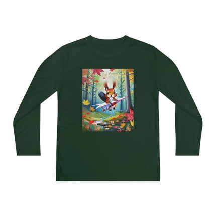 Acorn Aviator Youth Long Sleeve Competitor Tee – Woodland Flight & Whimsical Adventure