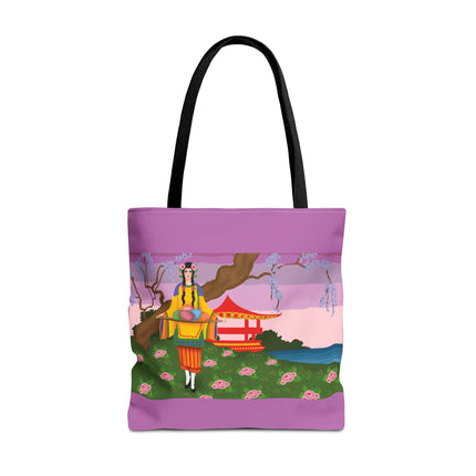 Elegance and Blooms: Vintage Glamour in Springtime Splendor Tote Bag (AOP)