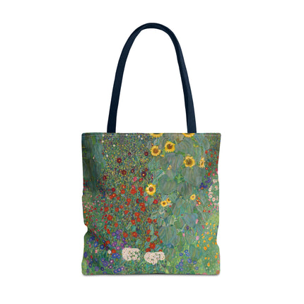 Farm Garden with Sunflowers by Gustav Klimt Tote Bag (AOP)
