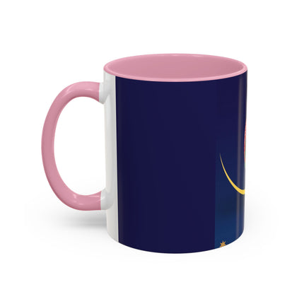 Moonlit Reflections Colorful Mug (11oz, 15oz) – Celestial Elegance, Art Deco Beauty & Dreamy Style