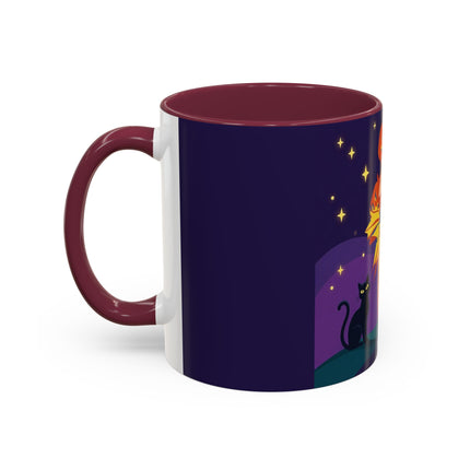 🎃🕯️ Moonlit Pumpkin Masquerade Colorful Mug – Whimsical Halloween Charm