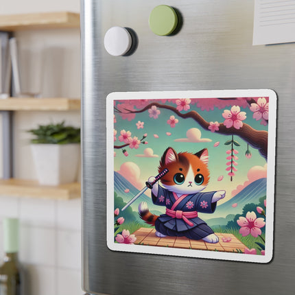 Samurai Kitten Die-Cut Magnets (5 Sizes)
