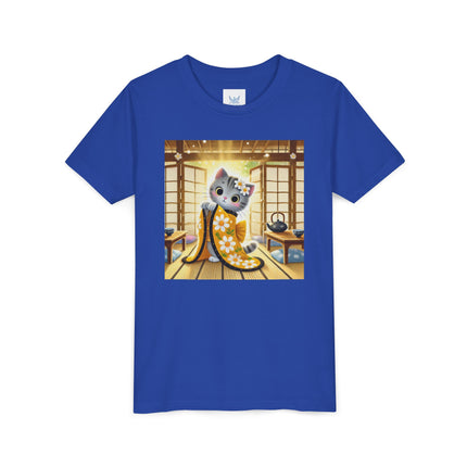 Playful Kitten in the Tea Room Youth Short Sleeve Tee