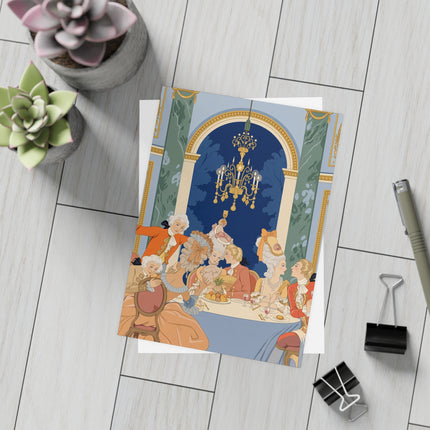 🥂✨ Le Souper Postcards With Envelopes – George Barbier Art Deco French Aristocratic Banquet